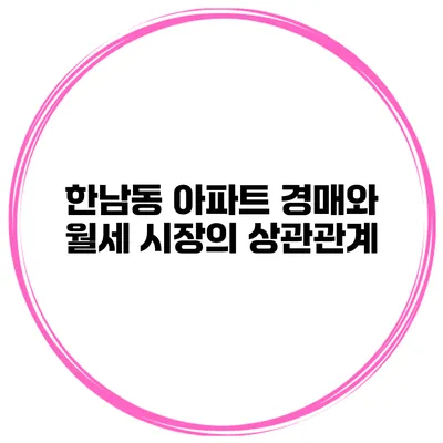 한남동 아파트 경매와 월세 시장의 상관관계