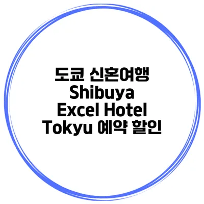 도쿄 신혼여행 Shibuya Excel Hotel Tokyu 예약 할인