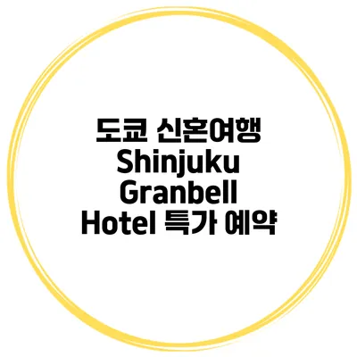 도쿄 신혼여행 Shinjuku Granbell Hotel 특가 예약