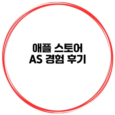 애플 스토어 AS 경험 후기