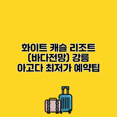 화이트 캐슬 리조트 (바다전망) 강릉 아고다 최저가 예약팁